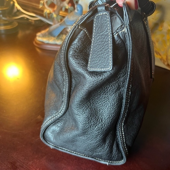 MCM RARE Vintage Tote Duffle Pebble Leather Bag Black COA A6770 - Picture 5 of 13